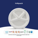 12 Inch Round 4 Compartment Plates