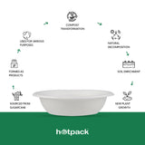 1000 Pieces Biodegradable 12 Oz (355 ml) Bowl - Compostable, Bagasse, Freezer Microwave Safe | Ecofriendly