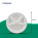 12 inch round 4 compartment plates