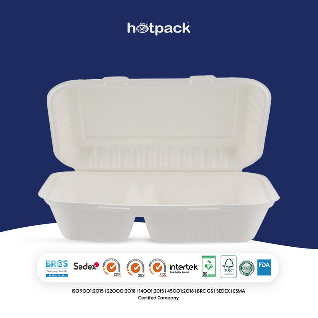 Biodegradable Disposable Rectangular Clamshells | India – Hotpack India