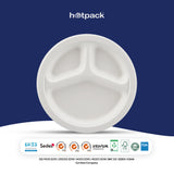3 Compartment 10 Inch Round Plate
