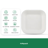 1000 Pieces Biodegradable 5.5 Inch Square Tray | Ecofriendly, Compostable