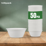 50 pieces Biodegradable 7 Oz (200 ml) Bowl - Natural Disposable | Eco-Friendly & Compostable