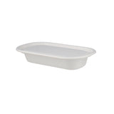 1000 Pieces Biodegradable Hinged 16 Oz Oval Container Base Only - Natural Disposable | Eco-Friendly & Compostable