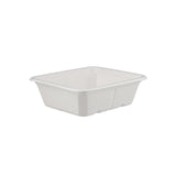1000 Pieces Biodegradable Hinged 25 Oz Rectangular Container Base Only - Natural Disposable | Eco-Friendly & Compostable