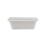 1000 Pieces Biodegradable Hinged 25 Oz Rectangular Container Base Only - Natural Disposable | Eco-Friendly & Compostable hotpack