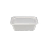 1000 Pieces Biodegradable Hinged 25 Oz Rectangular Container Base Only - Natural Disposable | Eco-Friendly & Compostable