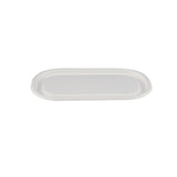 50 pieces Biodegradable Hinged 16 Oz (470 ml) Oval Container Lid Only -Natural Disposable | Eco-Friendly & Compostable