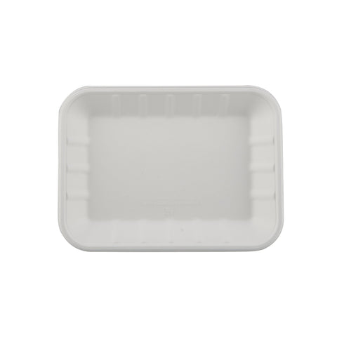 500 Pieces Biodegradable Hinged Tray 9.5 x 7 Inch - Natural Disposable | Eco-Friendly & Compostable