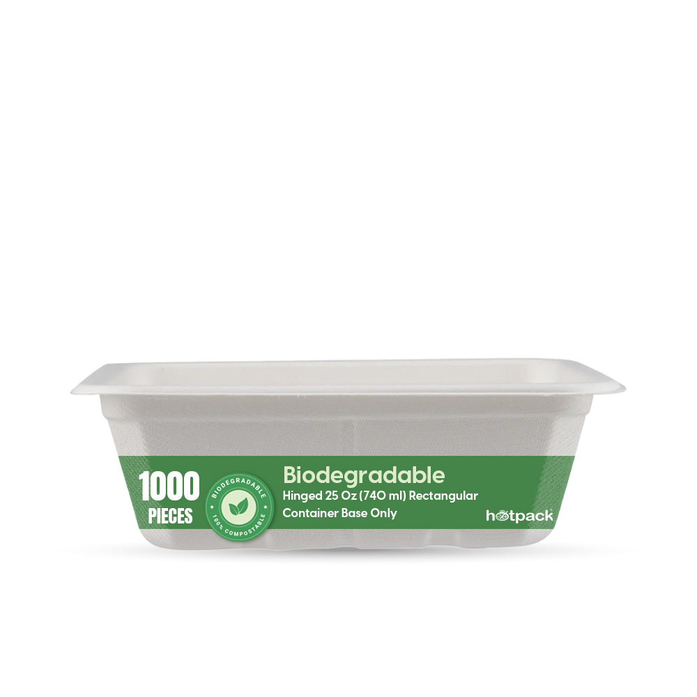 Biodegradable Packaging Rectangular Biodegradable and disposable Rectangular containers base only – Hotpack ...