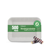 500 pieces Biodegradable Hinged Tray 9.5 x 7 Inch - Natural Disposable | Eco-Friendly & Compostable