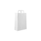 500 Pieces White Flat Handle Paper Bag 320X180X230 cm