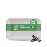 50 Pieces Rectangular Biodegradable Tray