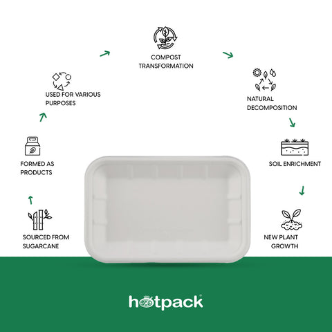 Rectangular Biodegradable Tray