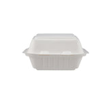 500 Pieces Biodegradable Square 6 Inch Burger Box - Natural Disposable | Eco-Friendly & Compostable