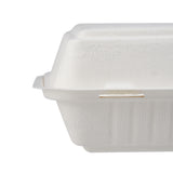 500 Pieces Biodegradable Square 6 Inch Burger Box - Natural Disposable | Eco-Friendly & Compostable