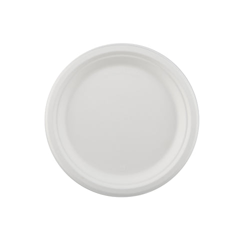 500 Pieces Biodegradable 10 Inch Round  Plate -  100% Natural, Compostable, Ecofriendly, Safe & Hygienic Disposable
